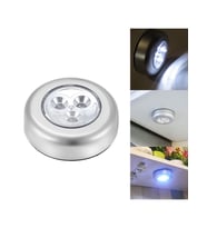 Kablosuz Spot Pilli Dokunmatik Led Lamba 3 Ledli Dolap Lambası (5343)