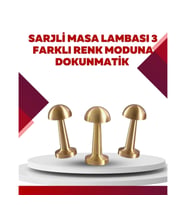 Mey İthalat® Şarjlı Dimmerli LED Masa Lambası – 4-8 Saat Aydınlatma