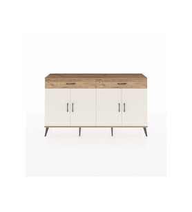 Arges Konsol 4 Raflı 2 Çekmeceli 4 Kapaklı 176x30x99 Çam-Aytaşı/Çam