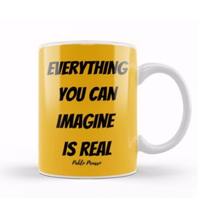Pablo Picasso Quotes Art Gift   Vintage Retro Style Kupa Bardak Porselen