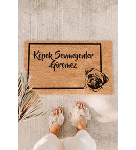 Köpek Sevmeyenler Giremez Köpekli Paspas Koko Paspas Kıl Paspas Giriş Paspası
