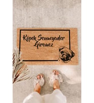 Köpek Sevmeyenler Giremez Köpekli Paspas Koko Paspas Kıl Paspas Giriş Paspası