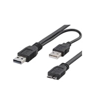 Hadron USB 3.0 Taşınabilir Harddisk HDD Kablosu 2xUSB HDX7528