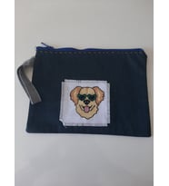 Köpek Deseni İşlemeli El Çantası