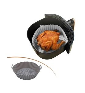 Renkli Isıya Dayanıklı Yıkanılabilir Silikon Fırın Ve Airfryer Yuvarlak Pişirme Matı 20 Cm (5343)