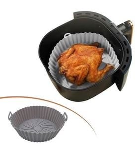 Renkli Isıya Dayanıklı Yıkanılabilir Silikon Fırın Ve Airfryer Yuvarlak Pişirme Matı 20 Cm (5343)