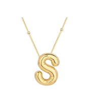Gümüş Gold Balon S Harfi Kadın Kolye CSR2185075