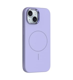 Coverzone iPhone 13 ile uyumlu K?l?f MagSafe ile uyumlu Magnetic Wireless ?arj �zellikli Metal Kamera Koruma �er�eveli Z-Edi Silikon Kapak iPhone 13 i�in k?l?f - Lila