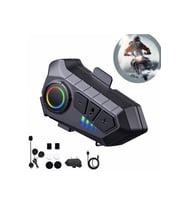 Motosiklet İntercom Kask Kulaklık Üniversal Tüm Kasklara Uygun Işıklı Mod Motor İnterkom Bluetooth