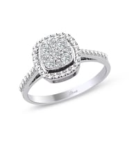 0.19 Ct Modern Tasarım Coronet Yüzük (Beyaz)