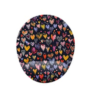 Kalp Desenli Bilek Destekli Kaymaz Buruşmaz Kırılmaz Mouse Pad (Çok Renkli)
