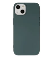 Apple iPhone 14 Uyumlu Kılıf Nano içi Kadife Silikon - Koyu Yeşil