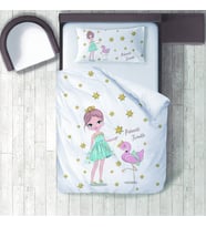 Çocuk Odası Dijital Baskılı 160x220cm Tek Kişilik Nevresim Takımı Model 00229