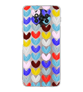 PrintiFy Xiaomi Poco X3 Pro ile Uyumlu 1mm Slim Fit Water Color 1 Baskılı Şeffaf  Kılıf