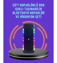 Ev ve Dış Mekan Kullanımına Uygun RGB Işıklı Hoparlör