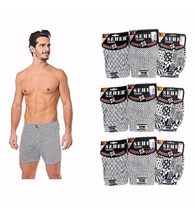 3'Lü Seher Yıldızı Erkek Boxer Karışık Desen