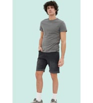 Erkek Günlük Kombinlere Uygun Denim Şort; Slim Fit Dar Paça Pamuk Yaz Aylarının Vazgeçilmezi (Antrasit)