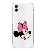 Samsung Galaxy A04e Köşe Korumalı Antişok Kapak Minnie Mouse Tasarımlı Şeffaf Kılıf