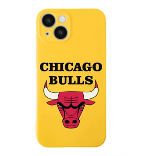 Apple iPhone 14  Lansman Kılıf Chicago Bulls  Tasarımlı Altı Kapalı İçi Kadife Kaplı  Kapak (Şeffaf)