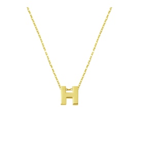 H Harfi 14 Ayar Minimal Kolye KLY2019