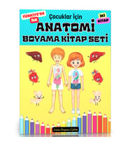 Çocuklar İçin ANATOMİ Boyama Kitap Seti (2 Süper Kitap)