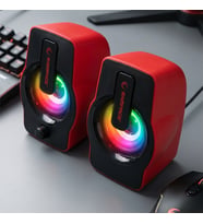 RAMPAGE RMS-G7 Falsetto 1+1 USB Kırmızı 6w Hoparlör RGB Ledli