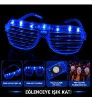 LED Işıklı Panjur Parti Gözlüğü Mi Renk Shutter Gözlük