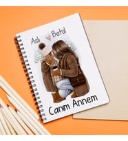 Canım Annem Anne & Kız Tasarımlı Kişiye Özel Defter