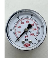 Q 52 - 0 - 100 BAR 1/4 ARKA ÇIKIŞLI KURU TİP MANOMETRE