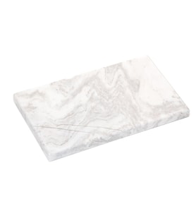 Dekoratif Sunumluk Gri Dalgalar Doğal Mermer Taş - 27x16 cm