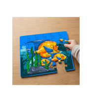 Turuncu Balıklar Tasarımlı 24 Parça Ahşap Çocuk Puzzle MPK1196
