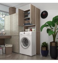 Kenzlife çamaşır makinesi dolabı sinem crd 180*066*30 banyo kiler kapaklı arkalıklı (Karışık)