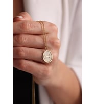 Kişiye Özel 925 Ayar Gümüş Dambıl Model Minimal Kolye (Gold)