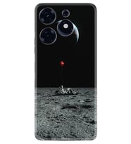 Tecno Spark 10 Pro Kılıf Silikon Desen Özel Seri Astronoot Red Baloon 1608