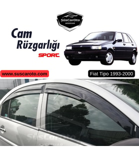 Fiat Tipo 1993-2000 Uyumlu Mugen Cam Rüzgarlığı Seti Piano Black 4'lü İthal