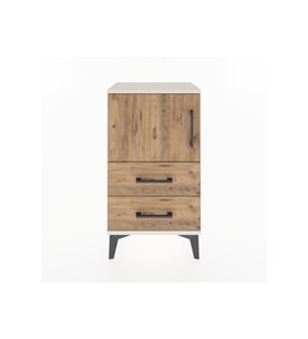 Arges Komodin 2 Raflı 2 Çekmeceli Tek Kapaklı 44x30x80 Aytaşı-Çam