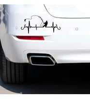 Araba Sticker kalp atışı balıkçılık dekoratif çıkartmalar