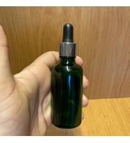 50Ml Yeşil Cam Damlalıklı Şişe , Gümüş Metal Kapak , 50 Cc Yeşil Cam Damlalıklı Şişe x 6 Adet