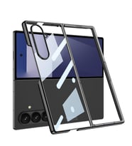 Galaxy Z Fold 7 Kılıf Full Camlı Kıpta Kapak (Siyah)