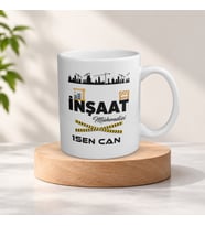 Kişiye Özel İsimli İnşaat Mühendisi Meslek Kupa Bardak