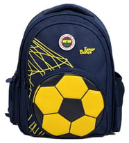 Fenerbahçe Üç Bölmeli Erkek Çocuk Futbol Topu Şekilli Sarı - Lacivert Okul Sırt Çantası - 26784