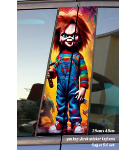 katil bebek sticker yan kapı direk kaplama 2li sol sağ takım yapıştırma