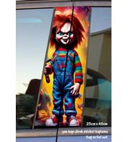 katil bebek sticker yan kapı direk kaplama 2li sol sağ takım yapıştırma
