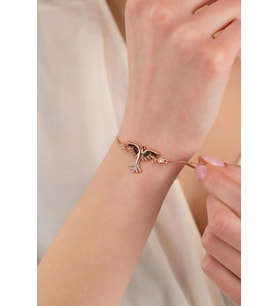 Gümüş Pazarım Anka Kuşu Gümüş Bileklik (Rose)