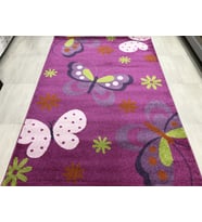 Merinos Halı Çocuk Halısı 160X230 Kelebekli Pembe Yeşil 4 M2 !