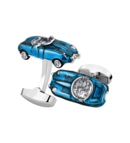 Omark Cotton Blue Classic Car Cufflinks (Saks Mavisi)