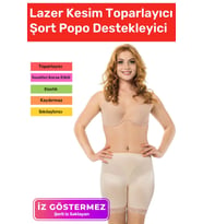 Özel Tasarım Dikleştirici Toparlayıcı Kaldırıcı Şekillendirici İz Göstermez Şort Popo Destekleyici (Ten)