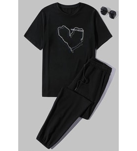 Unisex Holiday 2'li Eşofman Takımı (Siyah)