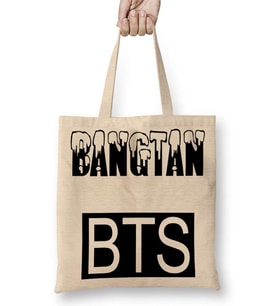 Bangtan Bts Bez Çanta Uzun Saplı