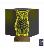 Luvivia Baykuş Tasarım 3D Lamba - Masa Gece Lambası